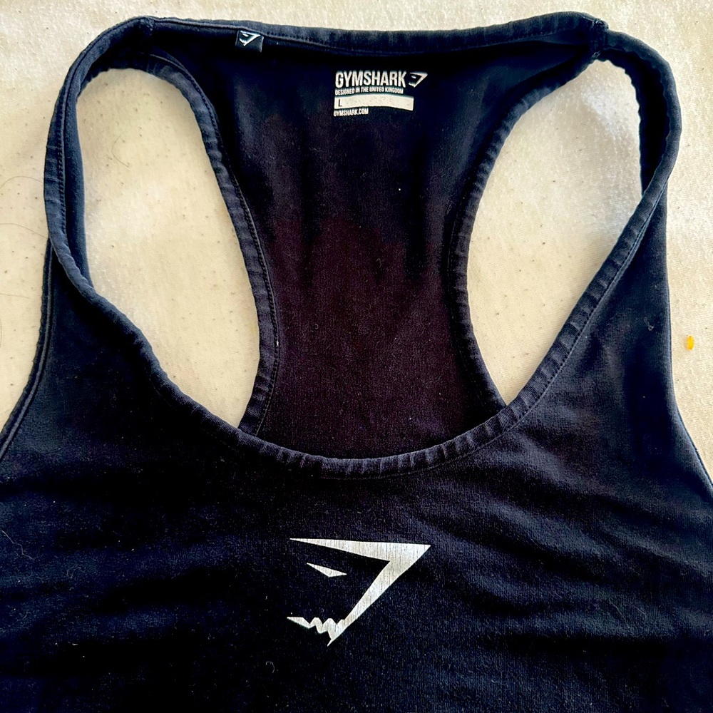 Black Gymshark Critical Stringer Tank Top